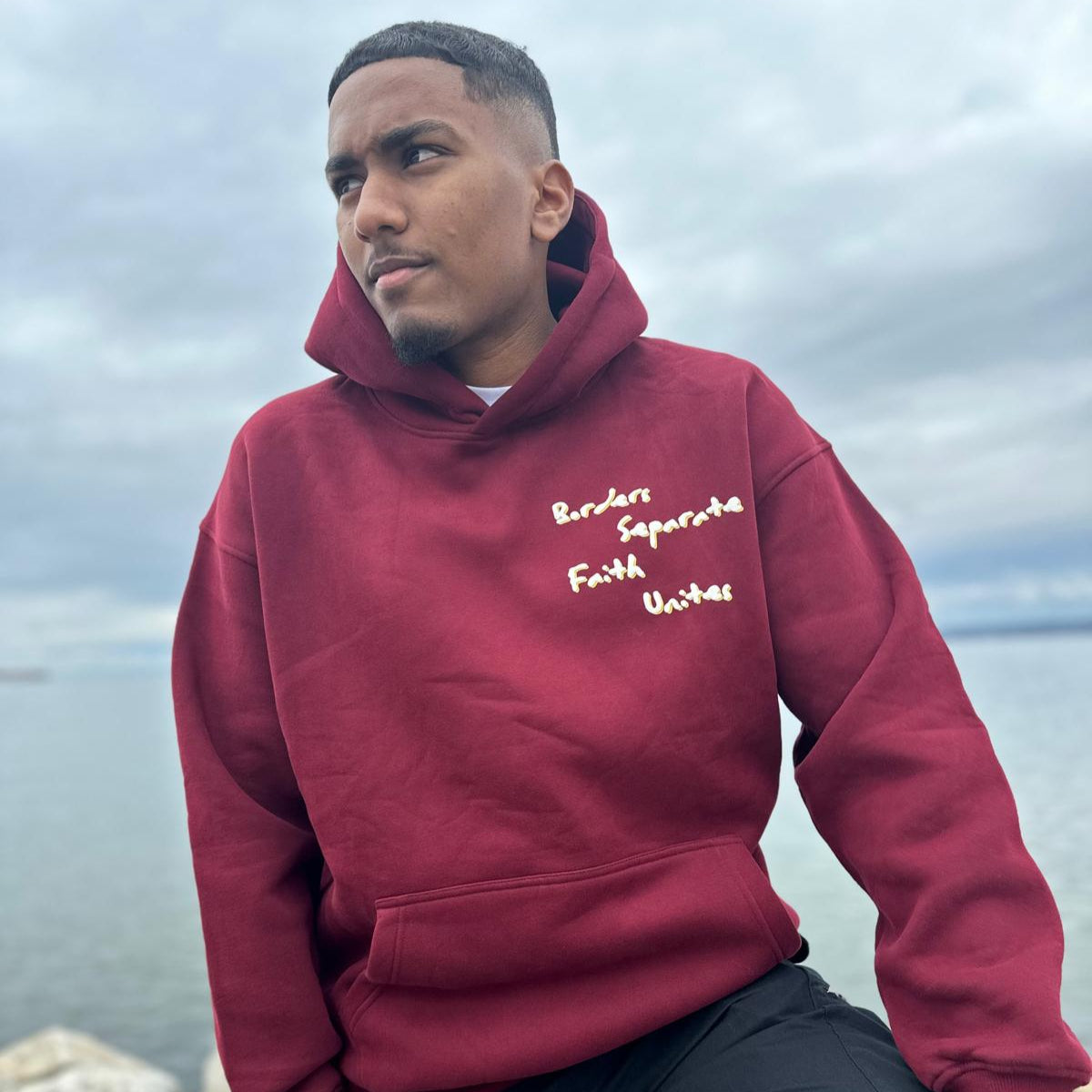 Separated By Borders United Through Faith Hoodie