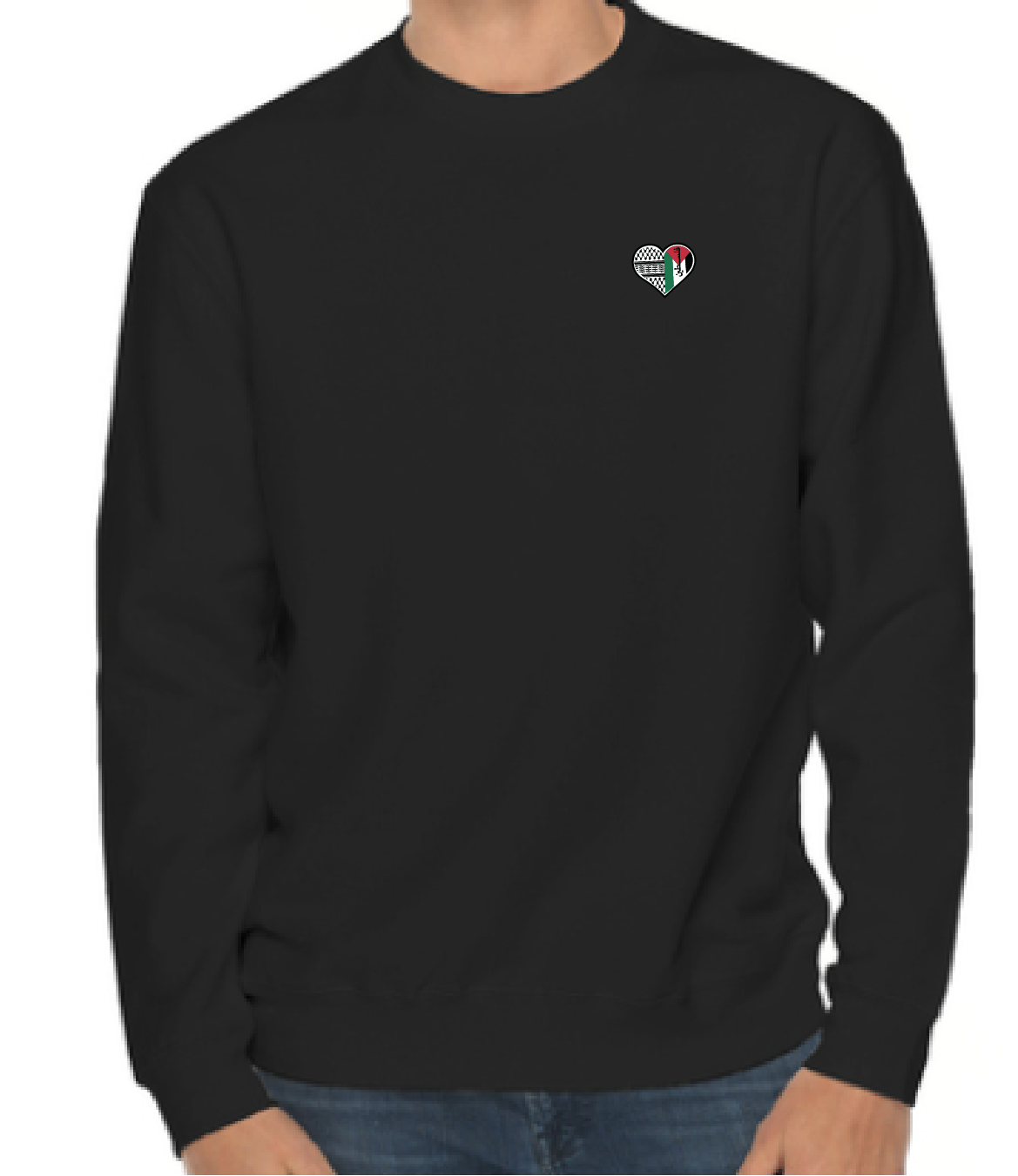Palestine Heart Logo Crewneck