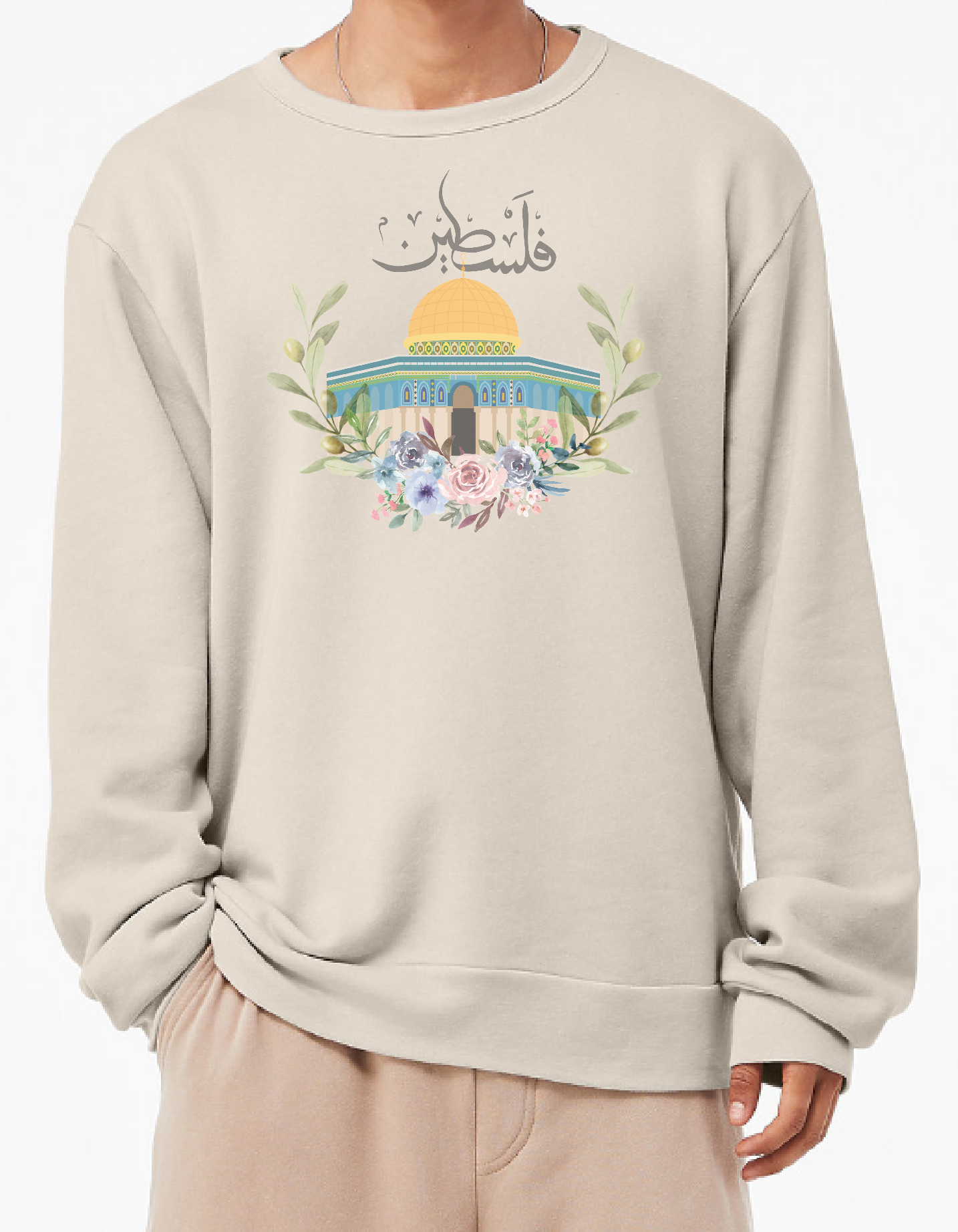 Al-Aqsa Flowers Crewneck